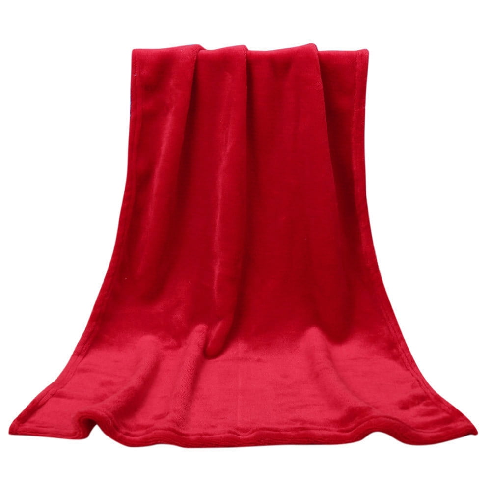 Dezsed Flannel Throw Blanket Clearance 50X70CM Fashion Solid Soft Throw Kids Blanket Warm Coral