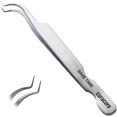thumbnail image 1 of Curacoro Pince à Cils - Pince à Cils Professionnelle et de Précision à Pointe en Fibre pour Extensions de Cils, Pinces Multi-Formes et Usages pour Volume, Isolation et Cils Classiques (Argent, Gagnez du Temps), 1 of 8