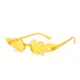 thumbnail image 1 of Frameless One Piece Candy Color Flame Shape SunglassesNightvision YellowNosize Gao Jinjia unisex, 1 of 2