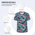 thumbnail image 3 of KLL Fish In The Wave for Men's Baseball Shirts,Short Sleeve Casual Shirts Button Down Shirt for Men Beach Summer Wedding Shirt-4X-Large, 3 of 7