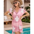 thumbnail image 2 of Beach Cover Up for Women V-Neck Floral Swimsuit Cover Up Casual Loose Crchet Bathing Suit Cover Up Shermie, 2 of 6