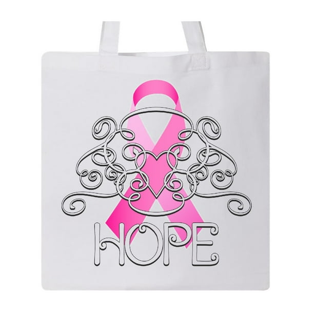 INKtastic Inktastic Hope Pink Ribbon Breast Cancer Awareness Tote
