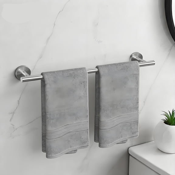 ASTOTSELL Modern Home Decor Bathroom Rust Resistant Wall Mounted Towel Bars with Hardware Accessories - Brushed Nickel