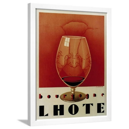Bourgogne Lhote French Wine C.1930 Framed Print Wall Art By Vintage