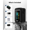 thumbnail image 3 of HealthTree Pulse Oximeter Fingertip, Blood Oxygen Monitor with Batteries and Lanyard for Sport, Running Use, 3 of 9