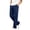 Blue, variant on Boys Girls Fleece Lined Cargo Pants Elastic Waist Multi Pockets Adjustable Hem Sports Sweatpants for Winter School Outdoors