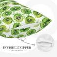 thumbnail image 3 of Goofa Green Kiwi Pattern Pillow Case – Plush & Soft Cushion Cover, Hypoallergenic Throw Pillow Case for Comfortable Sleep with Envelope Closure-14"x20", 3 of 5