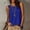 Blue, variant on NTACZA Solid Business Casual Tops for Women Crew Neck Sleeveless Tank Tops High Low Asymmetrical Split Hem Summer Vacation Relaxed Size L