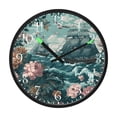 thumbnail image 2 of Voice Activated Clock with Glow Light 12 Inch Large Silent Wall Clock Battery Operated for Home Decor Elegant Nautical Scene, 2 of 8