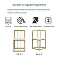 thumbnail image 5 of Harper & Bright Designs Modern Marble Dining Table Set for 6 with Metal Frame, Rectangular Marble Sticker Table and 6 Chairs for Dining Room Kitchen, Golden+White, 5 of 17