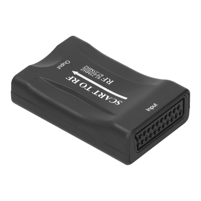 Convertor de video Scart, 5V/500MA SCART A Para La Reducción Del Adaptador de Rf en la Pérdida de Transmisión para la Salida Estándar de Pal Dk