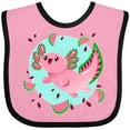 thumbnail image 3 of Inktastic Watermelon Axolotl Boys or Girls Baby Bib, 3 of 4