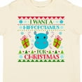 thumbnail image 4 of Inktastic I Want a Hippopotamus for Christmas Cute Ugly Sweater Boys or Girls Toddler T-Shirt, 4 of 5