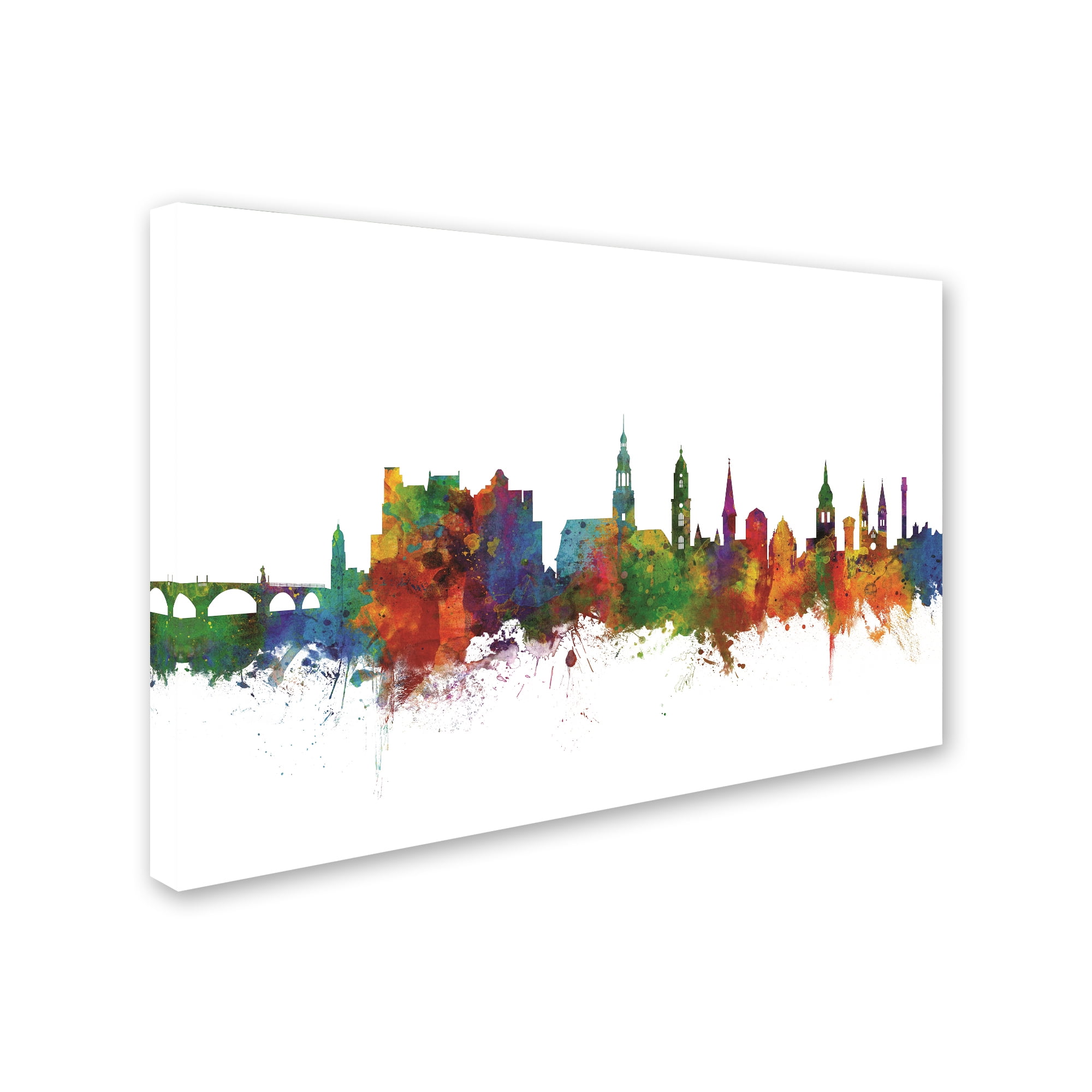 Trademark Fine Art 'Heidelberg Germany Skyline IV' Canvas Art by Michael Tompsett