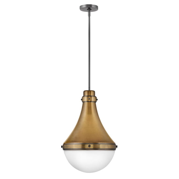 1 Light Medium Pendant In Traditional-Transitional Style 14.25 Inches Wide By 21.25 Inches High-Heritage Brass Finish Hinkley Lighting 39054Hb