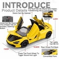 thumbnail image 3 of 1:32 720S F1 Model Miniature Toy Sports Cars Alloy Diecast Ornament Supercars Sound Light Doors Opened Pull Back Kids Presents, 3 of 10