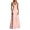 Pink, variant on Women's Satin V Neck A-Line Gown – Elegant Evening Party Dress in Sizes XS-XL, Versatile Formal Occasion Wear for Prom Wedding