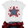 thumbnail image 6 of Mifsaly 4Th Of July Shirts Women Crewneck Short Sleeve Tops Summer Casual Patriotic Star Graphic Cotton T Shirts Vintage Style Breathable Independence Day Tees M, 6 of 6