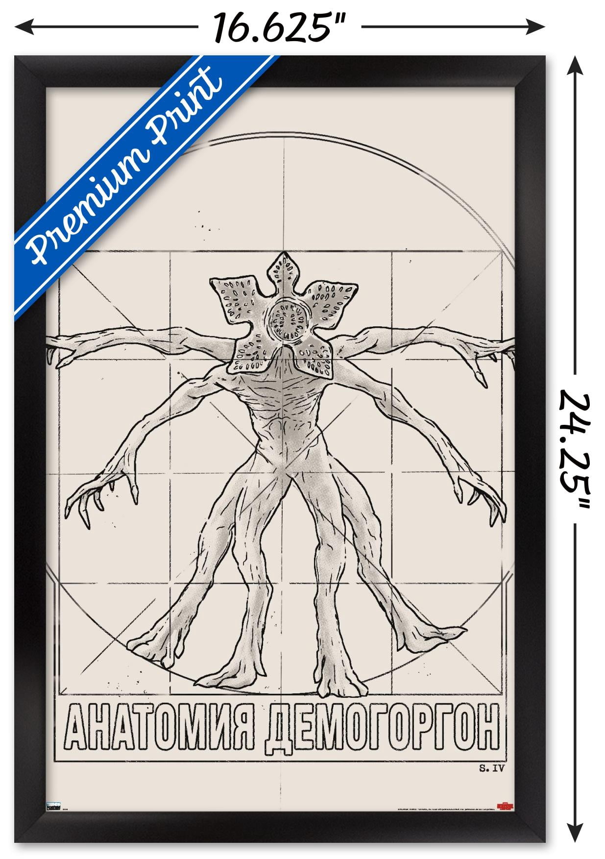 Netflix Stranger Things: Season 4 - Vitruvian Demogorgon Wall Poster, 14.725" x 22.375" Framed