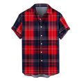 thumbnail image 4 of ChaoHeng Plus Size Women Tops Plus Size Summer Tops Women's Floral Print Fashion Button Shirt Female Lapel Neck Loose T-shirt Blouse, 4 of 5