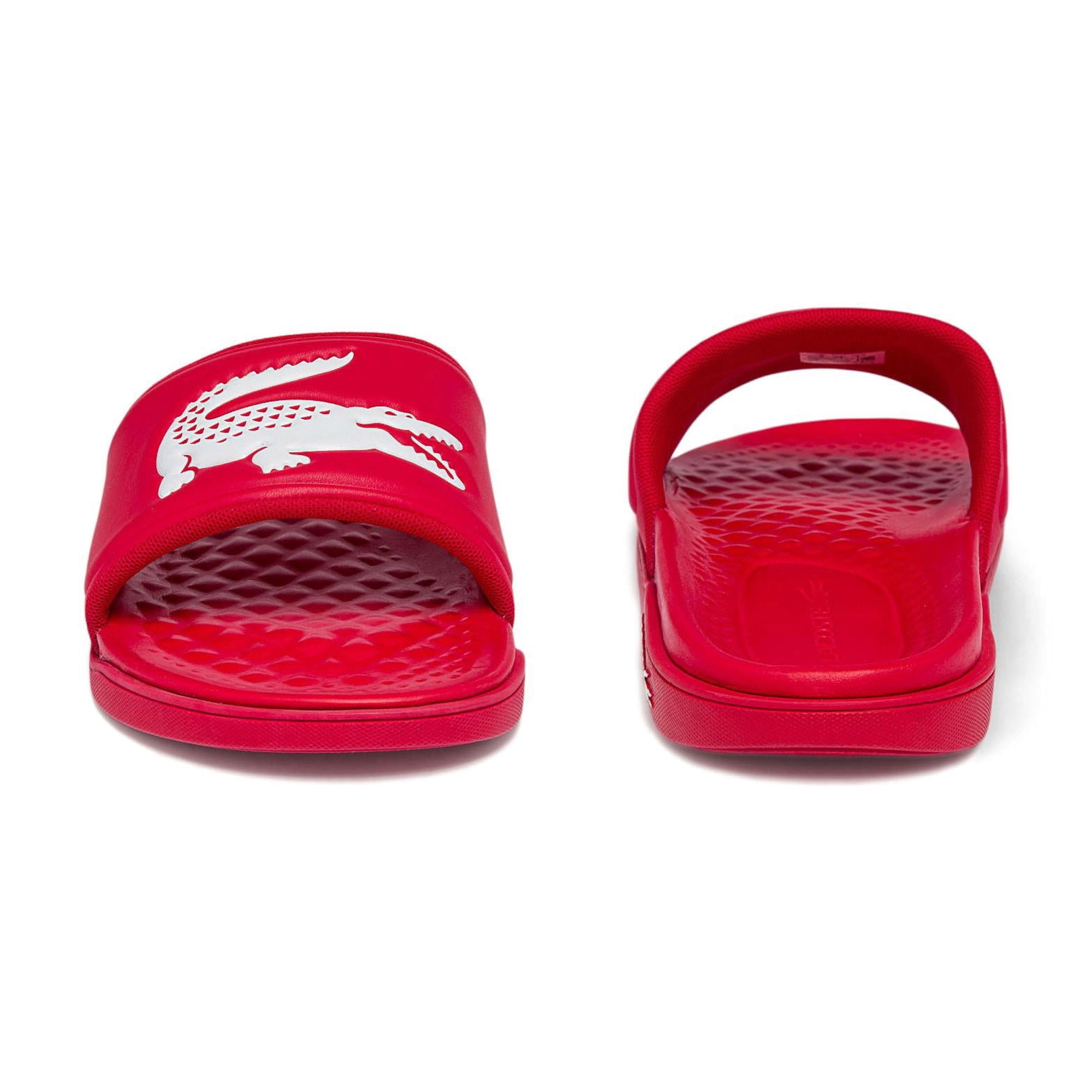 ロッド (Jackson) Lacosta CL-982 Lacoste Men's Croco Dualiste 0922 1 Slide Sandals, Red/White