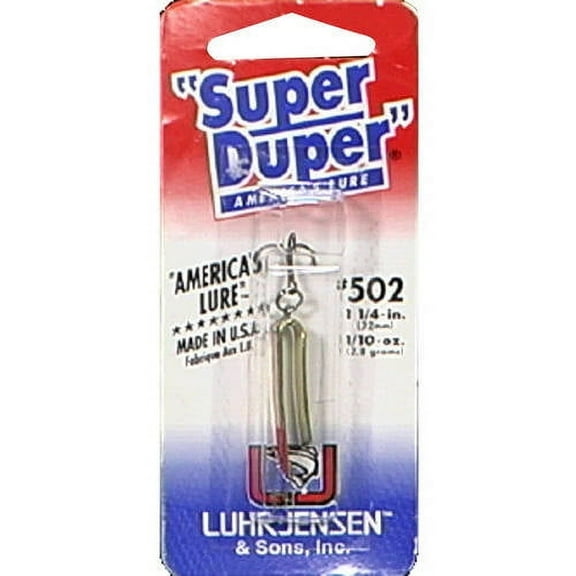Luhr Jensen Super Duper Casting/Trolling U-Shaped Spoon Lure 1 1/4" 1/10oz Brass/Gold Prism-Lite