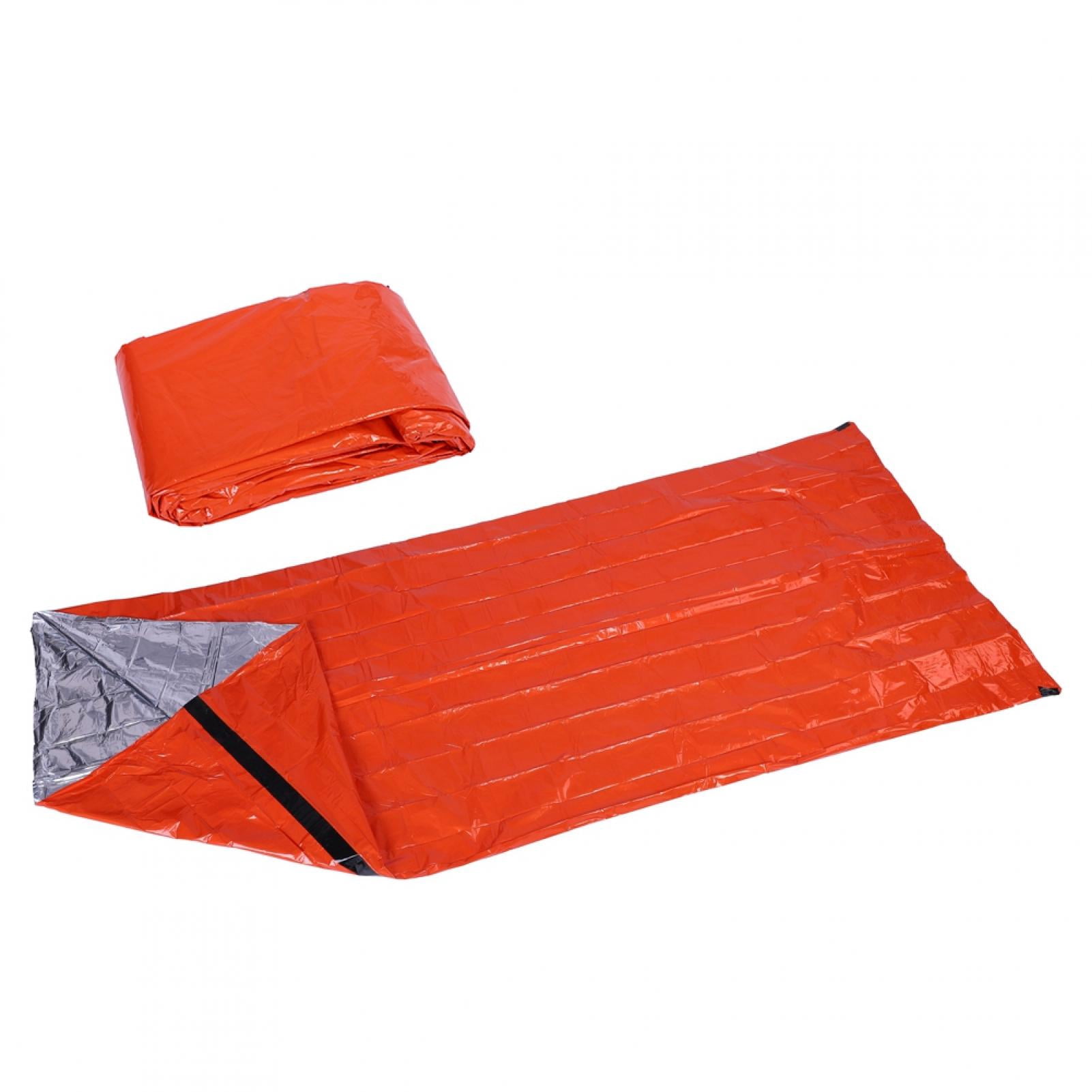 Noref Sleeping Bag, Envelope Sleeping Bag,Reusable Emergency Sleeping Bag Thermal Waterproof Survival Camping Travel Orange