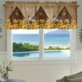 thumbnail image 3 of Sunflowers Roosters Farmhouse Short Window Curtain Valances, Vintage Farmhouse Farm Countryside Rod Pocket Kitchen Valances for Living Room Bedroom Bathroom Cafe 42" x 18", 3 of 8