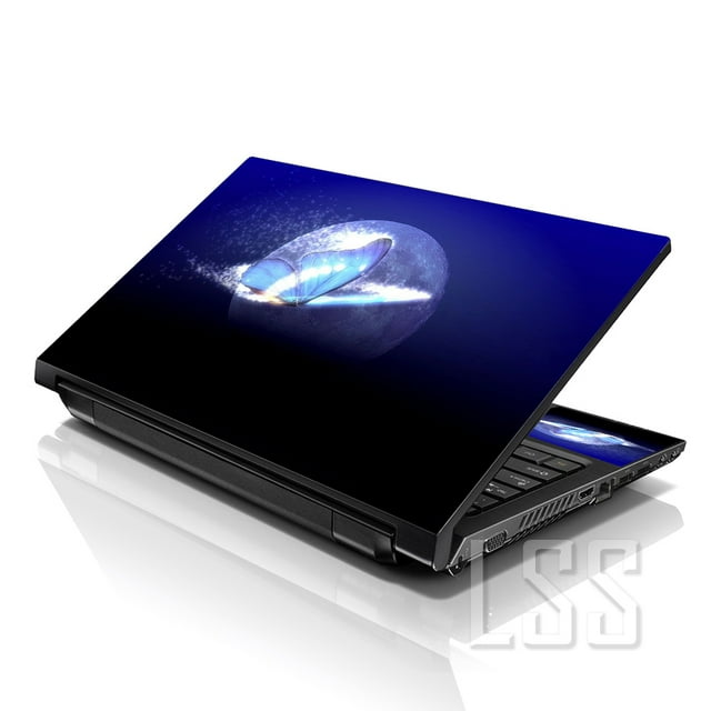 LSS Butterfly Color Laptop Skin Sticker Decal Cover Fits 17" to 19" Laptops