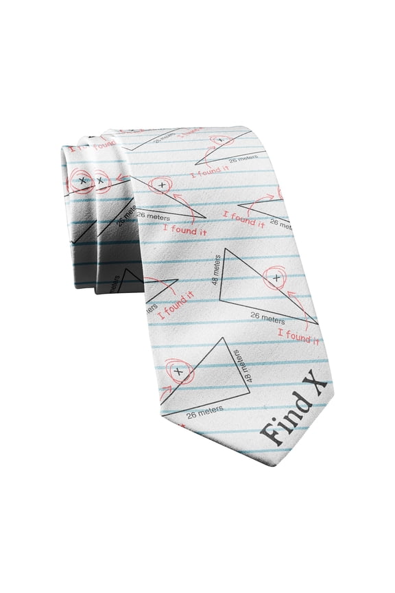 Find X Tie Funny Ties Math Teacher Tie Mens Novelty Neckties Nerdy Ties for Guys