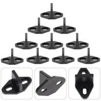 Hemobllo 10Pcs Barn Door Floor Guide Black Pom with T Shape Hidden Rail for Door Swing Prevention
