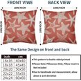 thumbnail image 4 of Orange Starfish Pillow Covers 20x20 Set of 2 Summer Ocean Beach Coastal Outdoor Decorative Throw Pillows Beachy Nautical Pillowcases Linen Cushion Case Decor for Home Sofa Couch Bed, 4 of 6