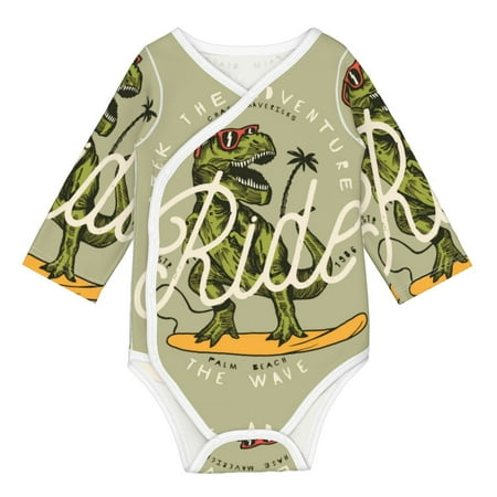 

Matuu Dinosaur for Baby Long-Sleeve Bodysuit Soft Cotton Comfortable and Breathable Perfect for Newborns and Infants