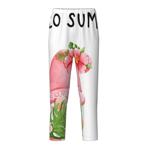 Hirioo Hello Summer Gnome for Teenagers' Pajama Pants Womens Lounge Pants with Pockets Pj Bottoms Pants for Men-Medium