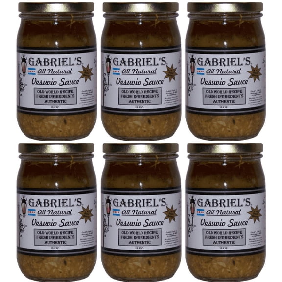 Vesuvio Sauce Gourmet Garlic Herb Wine Sauce All Natural Wholesale 6-Pack