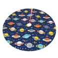 thumbnail image 5 of Cauagu 48" Christmas Tree Skirt Planets And Stars Pattern Christmas Tree Decorations Tree Mat for Xmas Decorations Occasion Holiday Home Decor -48", 5 of 7