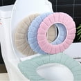thumbnail image 6 of Kugisaki Thicker Bathroom Toilet Seat Cover Pads- Soft Warmer Toilet Seat Cushion Cover Stretchable Washable Fiber Cloth, Easy Installation Comfortable Toilet Lid Seat Cover, 6 of 6