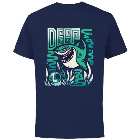 Disney and Pixar’s Finding Nemo Bruce the Shark Deep - Short Sleeve Cotton T-Shirt for Adults - Customized-Navy