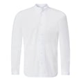 thumbnail image 5 of Boys Classic Solid Mandarin Collar Long Sleeve Shirt Versatile Casual Top for Everyday Wear White 130, 5 of 5
