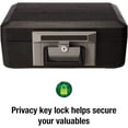 thumbnail image 2 of Fireproof Safe Box with Key Lock, Chest Safe with Carrying Handle to Secure Money, Jewelry, Documents, 0.25 Cubic Feet, 6.3 x 15.3 x 12.1 Inches, 2 of 5