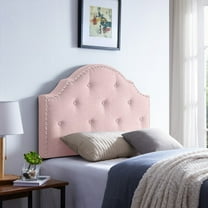 Tufted Headboard - Twin Size, Wood & Metal, Button Tufted | Nailhead Trim