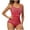 Red, variant on Wancir Women's Shapewear Bodysuit Tummy Control Body Shaper Waist Trainer Seamless Full Body Suits Butt Lifting