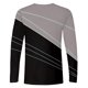 thumbnail image 3 of Blusas y camisas de manga larga y cuello redondo para hombre, estilo casual, estampado, cuello redondo, manga corta, poliéster, 3 of 4