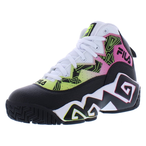 Fila Mb Girls Shoes Size 6, Color: Black/Pink/Neon