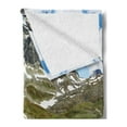 thumbnail image 2 of Cattle Soft Flannel Fleece Blanket, Milk Cows Laying and Relaxing on Green Meadows of Snowy Alpine Mountains Landscape, Cozy Plush for Indoor and Outdoor Use, 60" x 80", Multicolor, by Ambesonne, 2 of 5