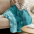 thumbnail image 4 of Throw Blanket for Couch Oil Painting Soft Fleece Flannel Blankets Cozy Lightweight Blanket for Home Sofa Living Room Oil Painting Teal Bed Throws 50" x 60", 4 of 9