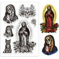 thumbnail image 1 of Sellos transparentes del Día de Muertos Sellos transparentes de Nuestra Señora de Guadalupe Sellos de silicona de azúcar, 1 of 8