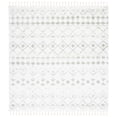 thumbnail image 2 of SAFAVIEH Berber Fringe Vinal Aztec Shag Area Rug, Ivory/Sage, 6'7" x 6'7" Square, 2 of 11
