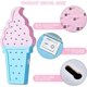 thumbnail image 3 of 2 piezas Helado San Valentín Romance Atmósfera Luz San Valentín Romance Lámparas Luces de noche LED con pilas para decoración de fiesta de cumpleaños (azul-rosa), 3 of 5