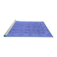 thumbnail image 2 of Ahgly Company Machine Washable Indoor Square Oriental Blue Traditional Area Rugs, 4' Square, 2 of 4